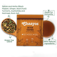 Chaayos Detox Green Tea - Desi Kahwa (25 Tea Bags) | Green Tea Bags | Desi Kahwa Green Tea | Green Tea For Digestion