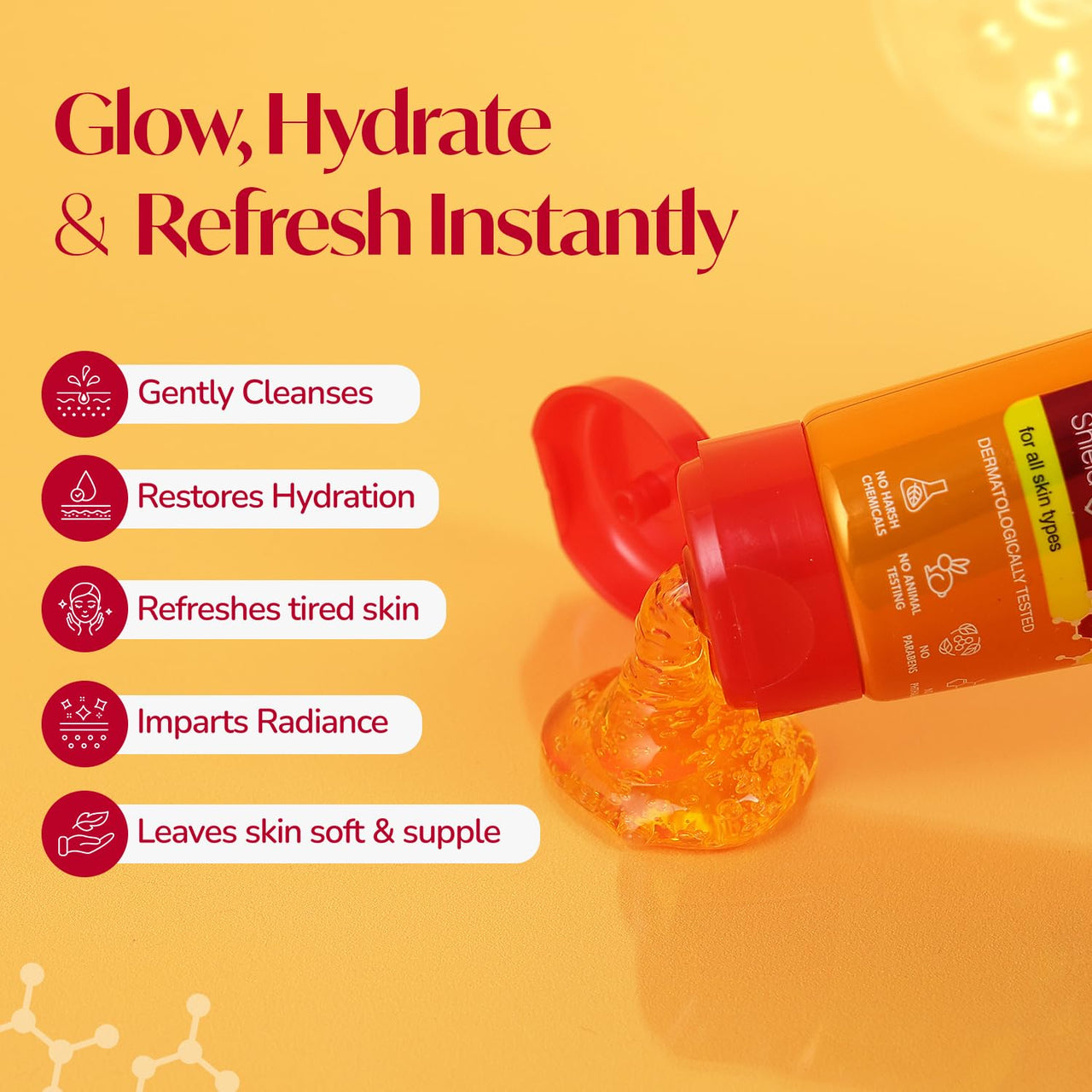 Meglow Refreshing & Rejuvenating Face Wash Pack of 2 (70g Each) with Anti Dehydration Shield|Soap Free Face Wash for All Skin Types |Helps to Make Skin Soft, Supple & Fresh (Unisex)