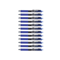 Basics Retractable Gel Pens, Fine Point (0.7mm), Blue, 12 Count (Pack of 1)