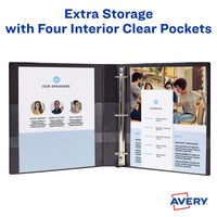 Avery Dual Color Heavy-Duty View Binder, Pool Blue/Lavender, 1