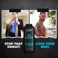 Beardo Ice Blast Talc Powder for men, 100g | INSTANT ICY COOLING Talcum Powder Men | Combat heat with Menthol | Goodness of Aloe vera & Vitamin E for Instant Freshness