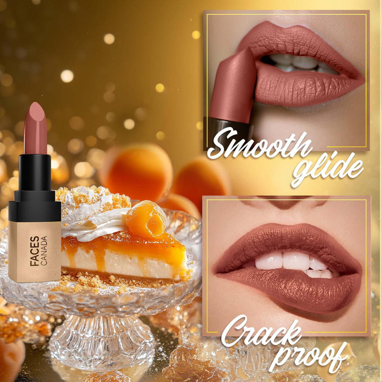 FACES CANADA Comfy Matte Velvet Touch Lipstick - Apricot Jam 15, 4.2g | Velvety Matte Finish | 8HR Longstay | Intense Colour | Hydrating Lips | Smooth Application