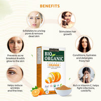 INDUS VALLEY 100% Organic Orange Peel Powder | Citrus aurantium - (100g *2= 200g)