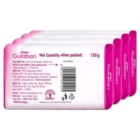 Dabur Gulabari Pure Rose Soap 150g (Pack of 8) | Moisturizing Bathing Soap for Radiant Rose Glowing Skin & Body | Pure Rose Extract, Glycerine & Niacinamide | Long Lasting Fragrance | For Men & Women