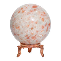 Sunstone | Crystal Sphere Ball | Gemstone Ball with Stand | Natural Gemstone for Healing Crystals | Crystal Balls for Witchcraft | Chakra Balancing | Spiritual Gift Home Décor | Size :- 50-60 mm Sunstone Crystal Sphere