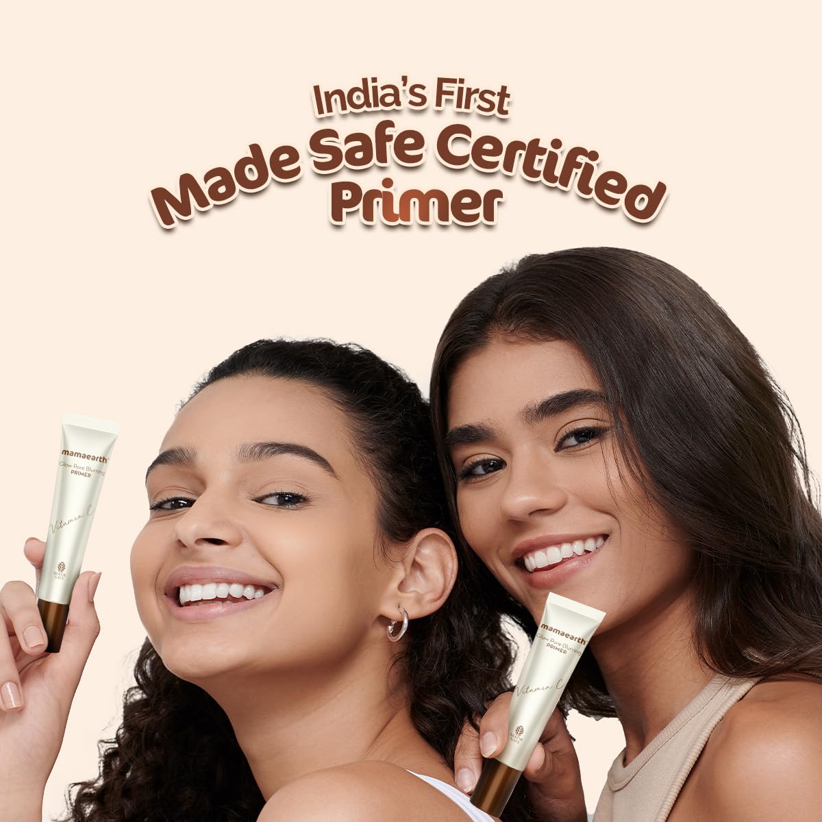 Mamaearth Glow Pore Blurring Primer with Vitamin C & Turmeric - 25 g| Enhances Skin’s Glow | Blurs Pores | Helps Makeup Last Long | Lightweight & Non-Greasy