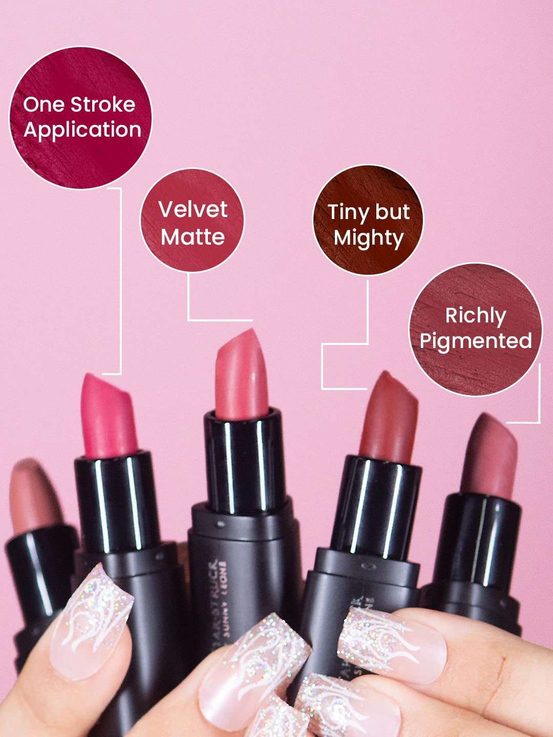 STARSTRUCK BY SUNNY LEONE Mini Matte BFF Lipstick - Glam | 1.6Gms