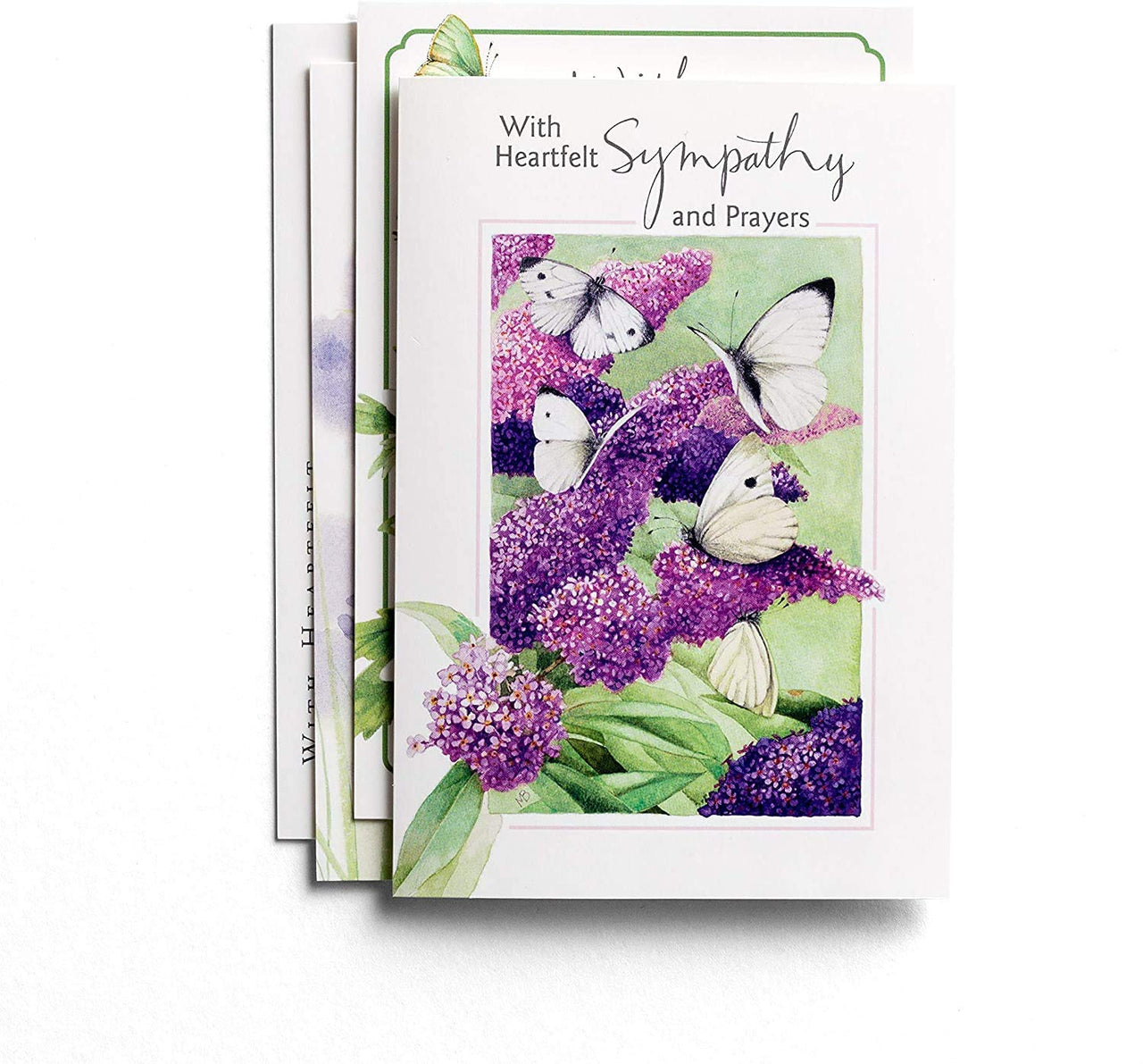 DaySpring - With Heartfelt Sympathy and Prayers - Nature's  Blessings By Marjolein Bastin - 4 Design Assortment with Scripture - 12 Boxed Cards & Envelopes (J3355)