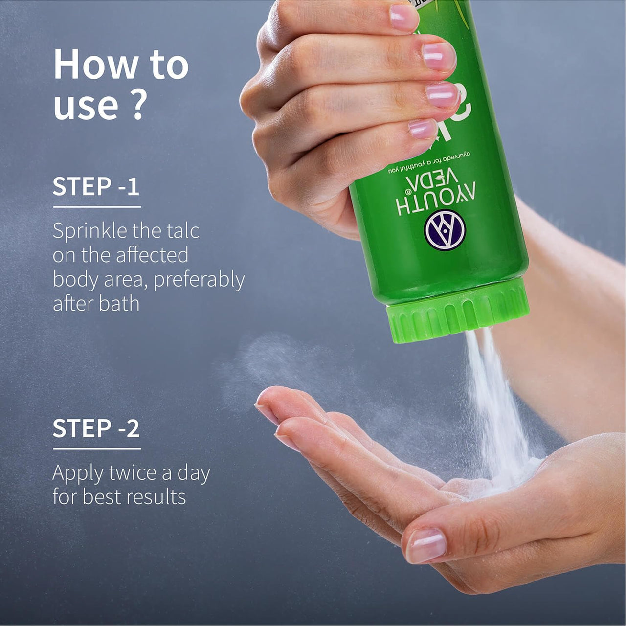 Ayouthveda Aloe Cool Talcum Powder 300gm + 100gm Free with Ice Mint & Aloe Extracts, Cooling & Soothing Talc with Sunscreen