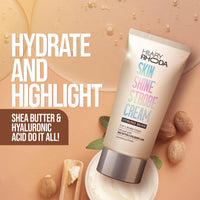 Hilary Rhoda Skin Shine Strobe Cream | 2 in 1 - Highlighter & Moisturiser | Shea Butter & Hyaluronic Acid | Intense Hydration | Weightless formula & Luminous Finish - 25ml (Sterling Silver - Shade 01)