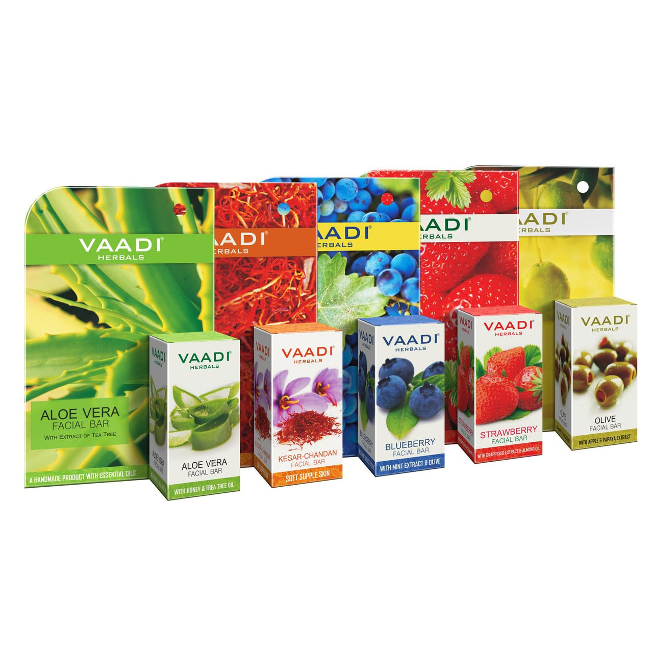 Vaadi Herbals Assorted Facial Bars, 25g (Pack of 5)