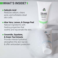 Sotrue Ceramide Gel Face Moisturizer & 2% Salicylic Acid Face Wash + AHA Combo | Acne Prone Skin, Excess Oil, Pimples | For All Skin Types