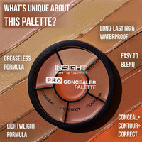 Insight Cosmetics Pro Concealer Palette-ConcealerConceal Correct Contour WaterProof Crease Resistance Long Lasting Oil Control (CR105-Concealer) Crème Blusher, Face Makeup, Dusty Rose, 3.5 gm(B-02=03)