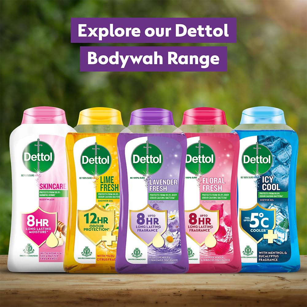 Dettol Body Wash and Shower Gel for Women and Men, Lavender Fresh- 250ml | | 8hr long lasting fragrance