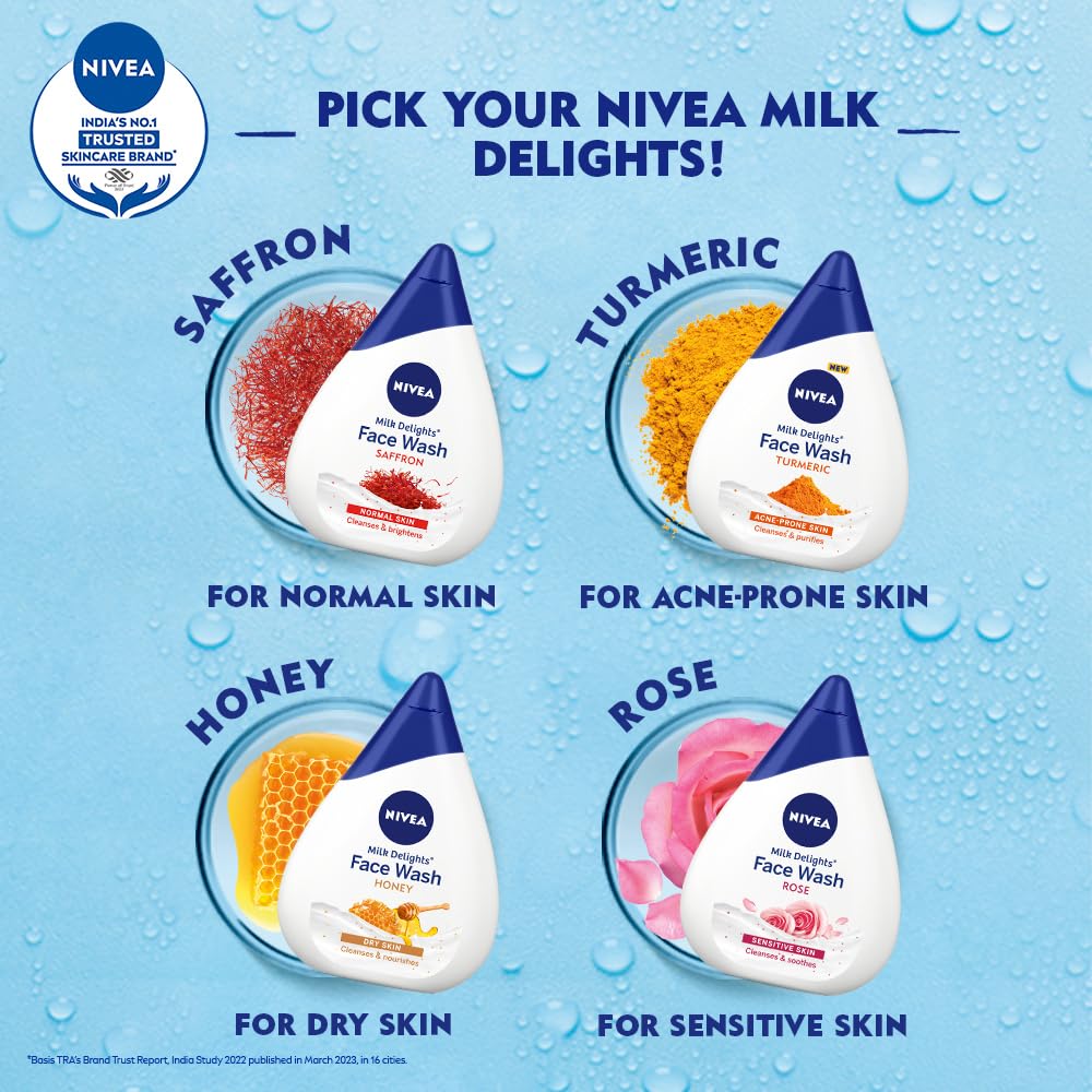 NIVEA Milk Delights Face Wash Fine Gramflour For Oily Skin 50ml, 50 ml