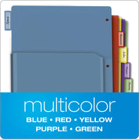 Cardinal Expanding Plastic Binder Dividers, Flexible Front Pockets Expand 1/4