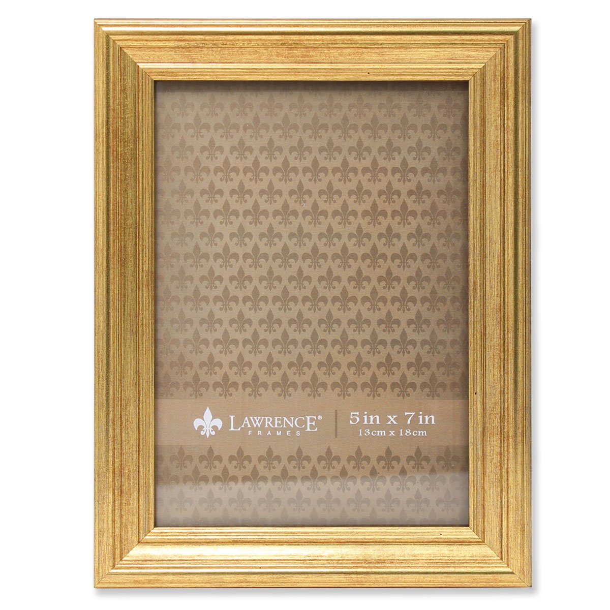 Lawrence Frames Sutter Burnished Picture Frame, 5 by 7-Inch, Gold 5x7