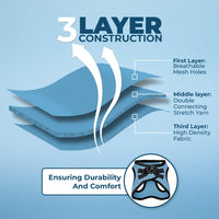 Voyager Step-in Air Dog Harness - All Weather Mesh Step in Vest Harness for Small and Medium Dogs and Cats by Best Pet Supplies - Harness (Baby Blue/Black Trim), XL (Chest: 20.5-23