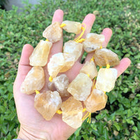 2 Strands Adabele Natural Raw Yellow Citrine Crystal Quartz Nugget Rough Gems Stone (30 Inch Total) Chakras Healing Gemstone Loose Beads GA-C4 2