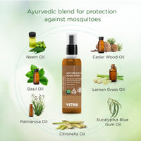 VITRO Anti Mosquito Repellent Room Spray 100 ml| DEET FREE|Acts as Room Freshener | Contains Lavender | Completely Herbal | Eucalyptus & Lemongrass Essential Oils | Baby-Safe, Skin-Safe, Plant-Safe | Irritant-Free, Chemical-Free (Pack 2)