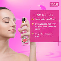 Vaadi Herbals Pvt. Ltd Pack Of 2 Rose Water - 100% Natural & Pure, 250 ml (Pack of 2)