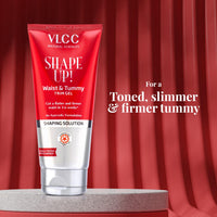 VLCC Shape Up Waist & Tummy Trim Gel - 200g | For a Flatter and Firmer Waist | Helps tone Muscles and Stubborn Fat | Helps break down Cellular Fat | Helps you get a Slimmer, Toned and Firmer Waist.