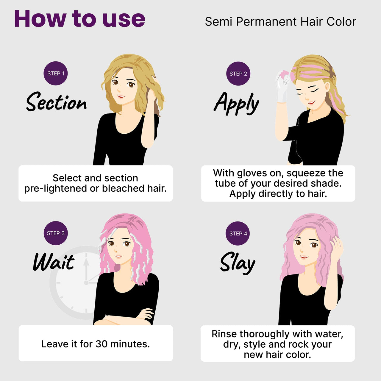 2.Oh! Italian- Pastel Pink Hair Color For Women & Men | Ammonia-Free DIY Semi Permanent Hair Color | Enriched with Argan Oil | Lasts upto 6-8 Washes | Pack of 2