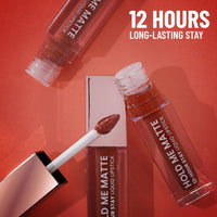 Swiss Beauty Hold Me Matte Liquid Lipstick | 12 Hours Stay | Non-Transfer Lipstick | Waterproof Lipstick with Intense Hydration| Shade - Roughly Plum, 4.5ml