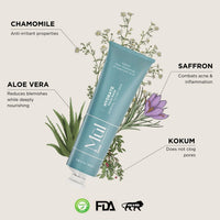 Mul Secrets 100 ml Hydrate Facemask & Scrub - Dry Skin Hydration, Softening, Brightening & Plump Skin - Hyaluronic Acid, Chamomile & Saffron - 30+ Uses - 50mlx2