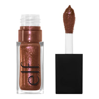 e.l.f. Glow Reviver Lip Oil, Nourishing and Hydrating with High-Shine Glimmer Finish & Sheer Wash Of Color, Minty Scent, Non-Sticky, Vegan & Cruelty-free, Chocoluxe