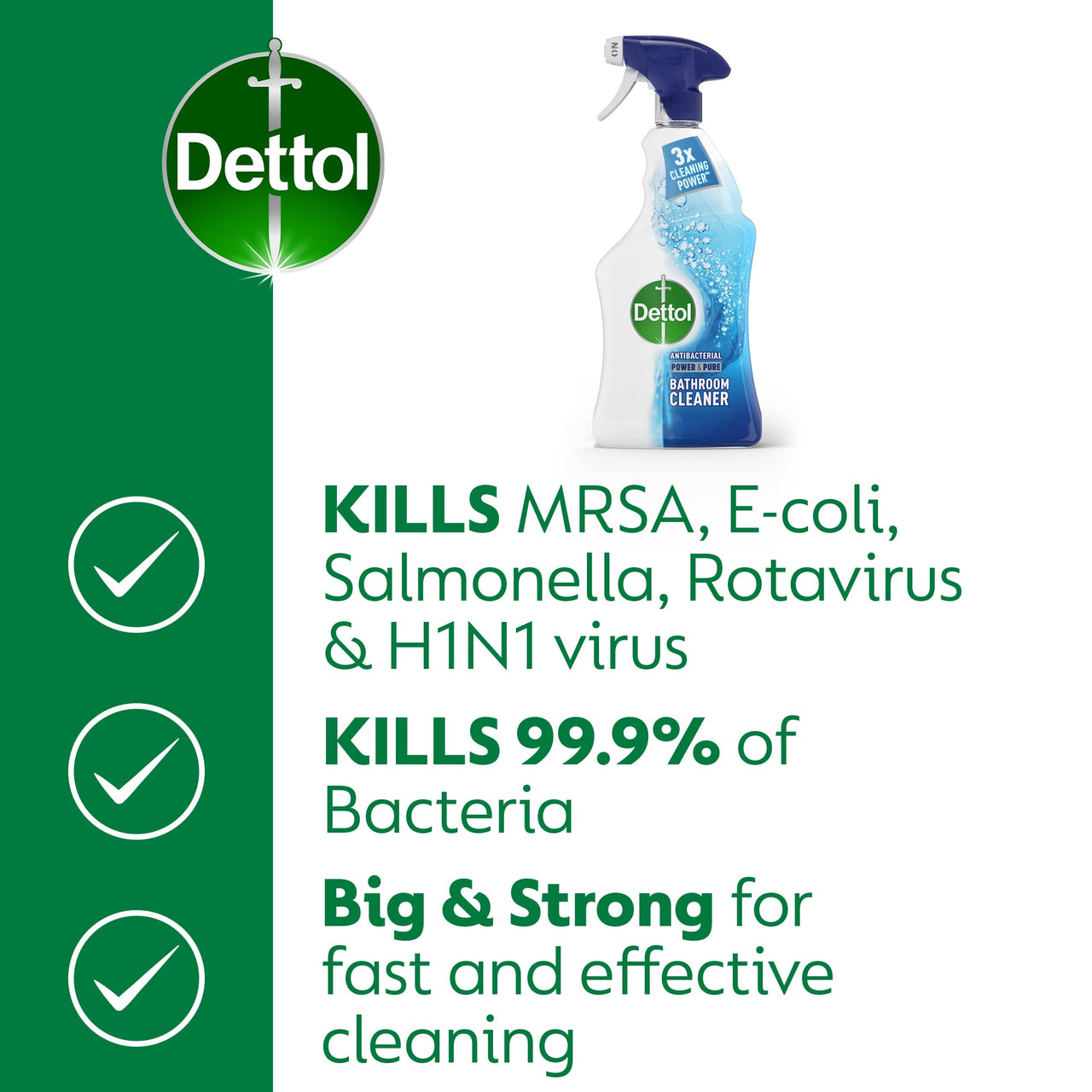 Dettol Bathroom Cleaner Spray Power Pure 1000ml