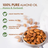 Nat Habit 100% Pure Almond Oil (Rogan Badam), For Skin & Hair, Non-Refined, Chemical Free & Preservative Free - 100 ml