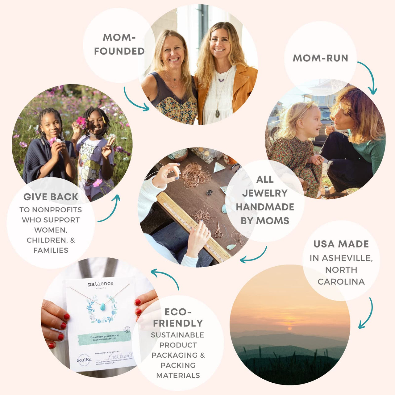 SoulKu Soul Shine Handmade Necklace, Empowering Jewelry With Healing Crystal, Inspirational Jewelry For Women, Mom & Sister, 2"" Extender With Lobster Clasp, 16"" Nylon Cord (Rosy Pink, Fierce) Rosy Pink