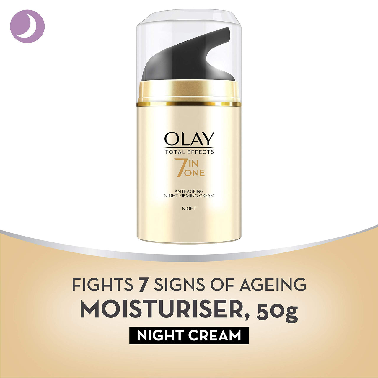 Olay Night Cream Total Effects 7 in 1, Anti-Ageing Moisturiser, 50g & Olay Day Cream Total Effects 7 in 1, Anti-Ageing SPF 15, 20g