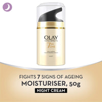 Olay Night Cream Total Effects 7 in 1, Anti-Ageing Moisturiser, 50g & Serum Regenerist Microsculpting¬ Serum, 50 ml