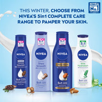 NIVEA Nourishing Body Milk 120ml Body Lotion with Deep Moisture Serum | 48 H Moisturization | With 2X Almond Oil | Smooth and Healthy Looking Skin |For Very Dry Skin (Pack of 2)
