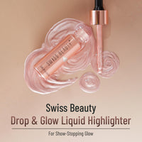 Swiss Beauty Drop & Glow Liquid Highlighter For Face Makeup | Illuminating Liquid Highlighter With Dewy Finish | Shade -Light Pink, 18ml