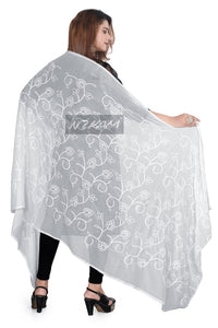 NZKAM Women's  Embroidery Chiffon Aari Work Dupatta | Ethinic Dupattas for Girls