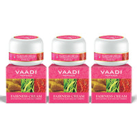 Vaadi Herbals Fairness Cream, Saffron Aloe Vera and Turmeric Extracts, 30g x 3