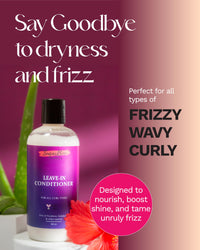 SugarBoo Curls Leave-In Conditioner for Curly & Wavy Hair | Hydrating & Frizz Control | Sulfate & paraben-Free | Vegan & Curly Friendly | 300ml
