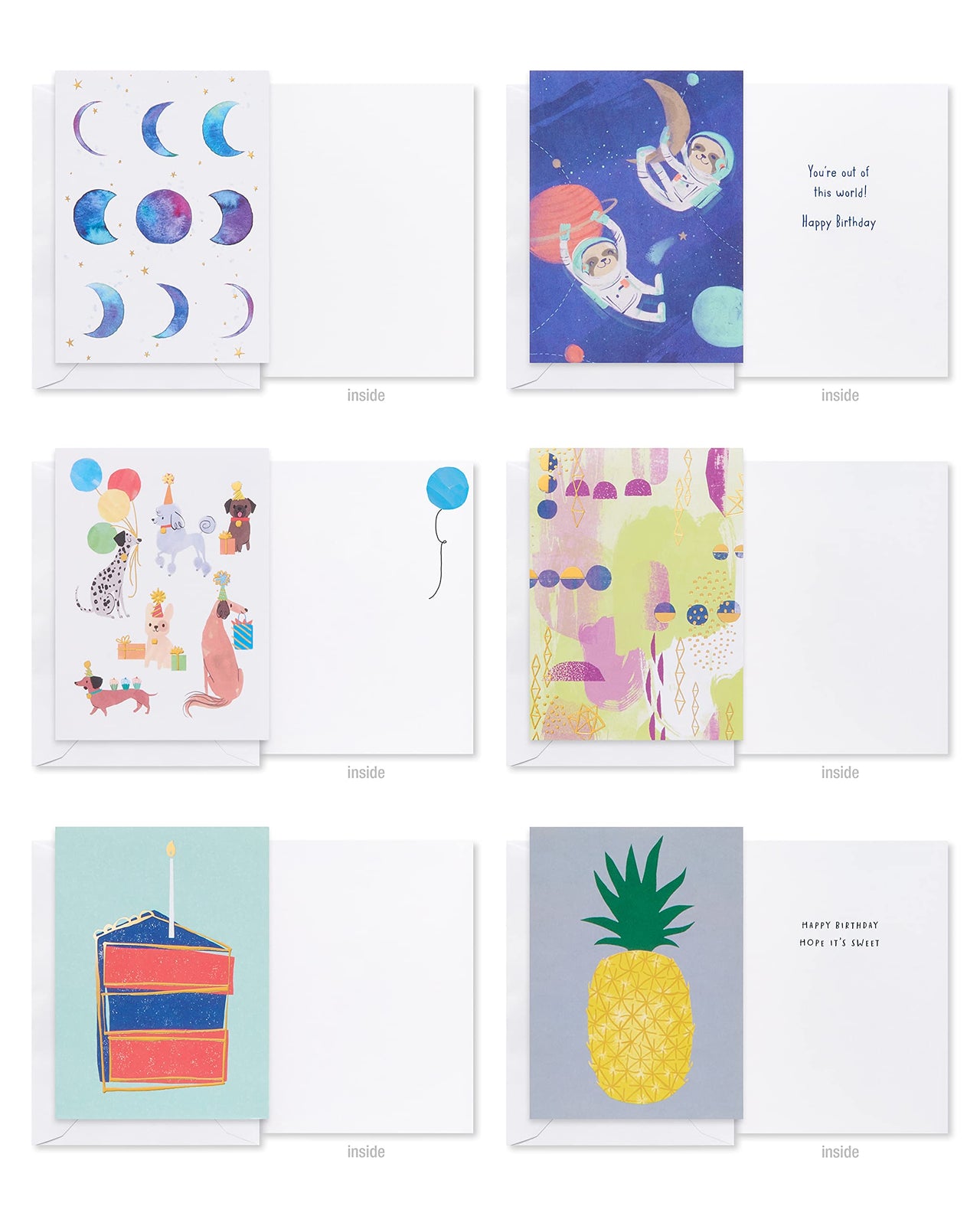 American Greetings Deluxe Birthday Card Assortment, Bright & Cheerful (40-Count)