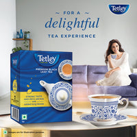 Tetley | Premium Black Leaf Tea | Rich Aroma & Strong Taste with Added Long Leaves | 250gm