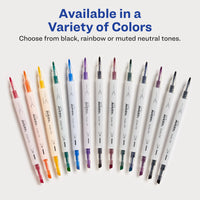 AVERY Dual Tip Markers, Fine Tip Marker and Chisel Tip Marker, Quick-Drying Water-Based Markers, Black, Ideal Planner Markers and Journal Markers, 3-Pack (25001)