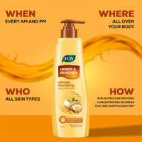 Joy Honey & Almonds Ultimate Nourishing Body Milk Lotion 600ml | With Shea Butter & Vitamin E | Long Lasting Moisture | Prevents Dryness & Provides Intense Moisturization for Dry Skin