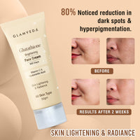 Glamveda Glutathione Face Cream For Glowing Skin | Brighter, Hydrated | Reduces Dark Spots, Pigmentation | with Vitamin C & Hyaluronic Acid | Skin Brightening Cream For Women | All Skin Type 50g