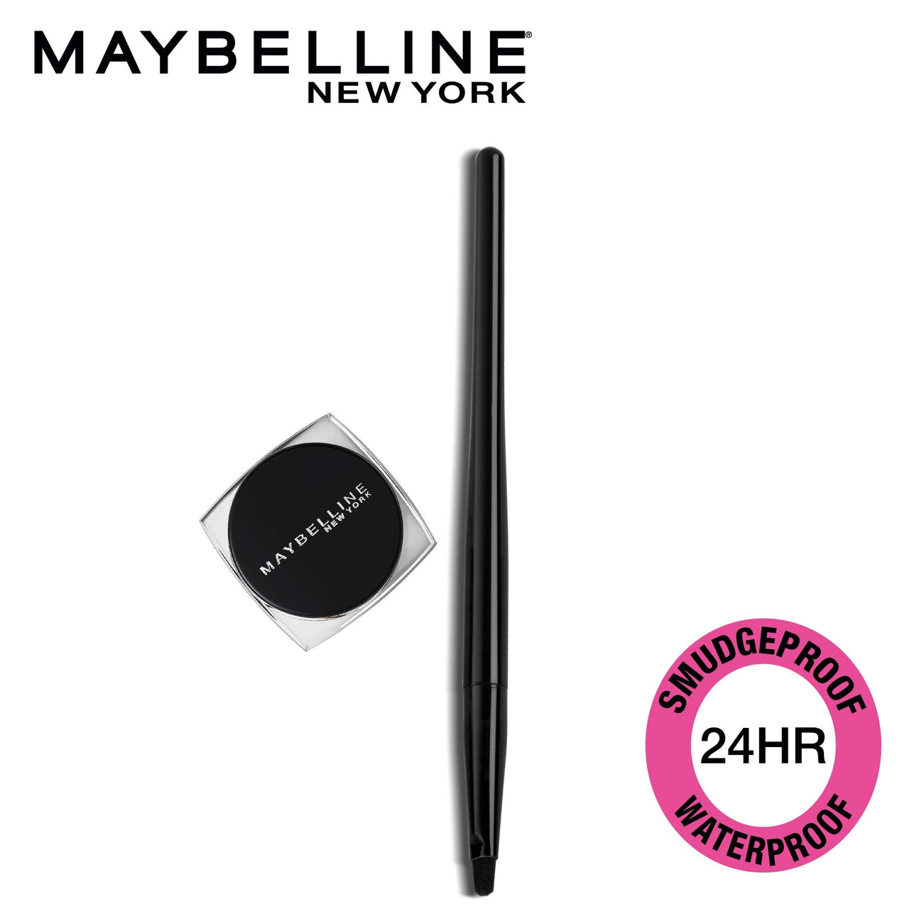Maybelline New York Lasting Drama Gel Eyeliner,Blackest Black, 2.5g & Maybelline New York's Define & Blend Brow Pencil Natural Brown, 0.16g