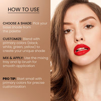 Shopaarel Mix it Pro Lip Palette With 28 Pigmented Shades Creamy Finish Lip Colors Lipstick Travel Friendly Lip Palette For Women