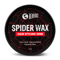 Beardo Spider Wax Hair Styling Web 75g | Web Effect, Texture, Volume, Sculpting, Flexible Hair Wax | Strong Hold, Natural Shine | Long-lasting Hair Fibre