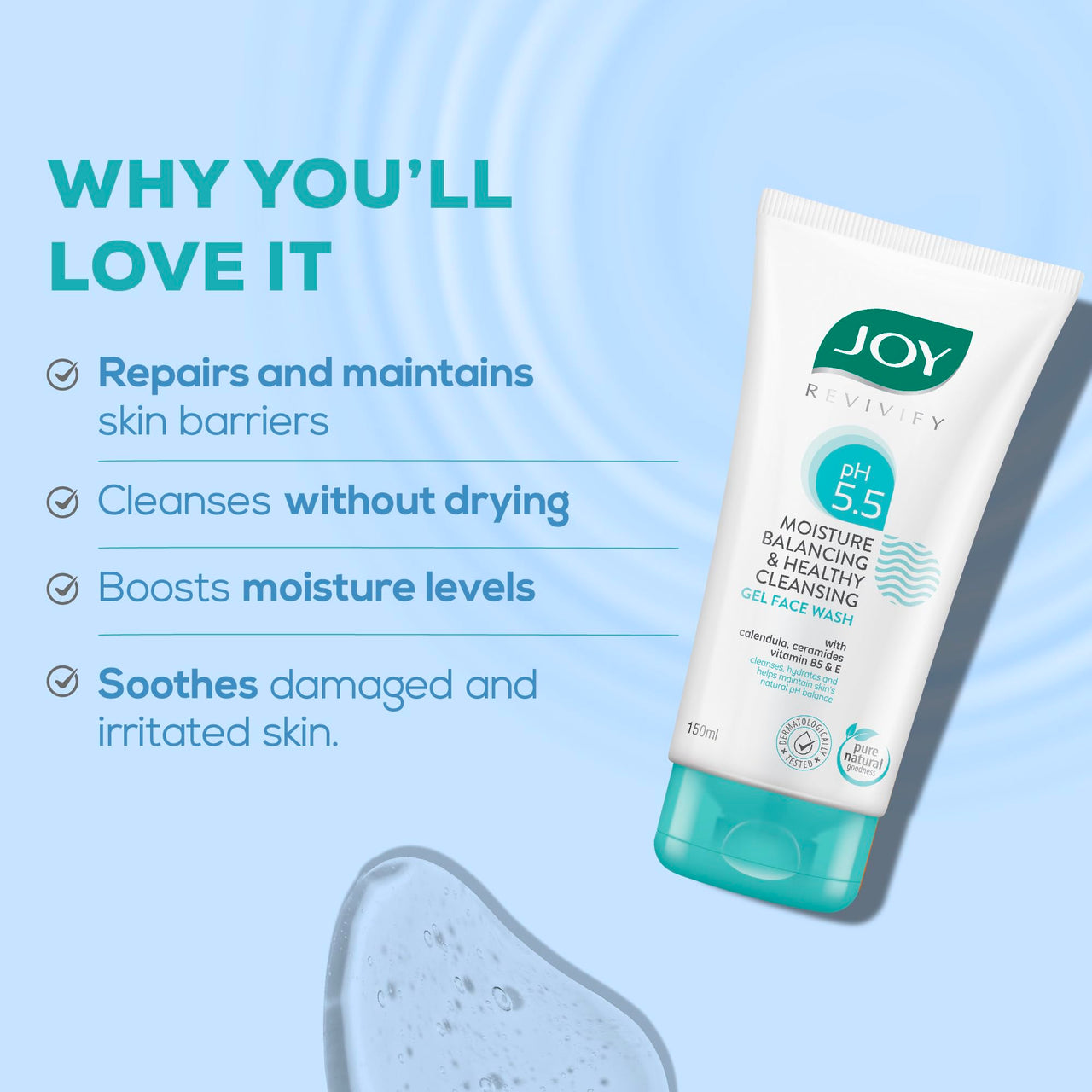 Joy Brightening & Moisture Balancing Face Cleansing Combo For Day & Night Routine (150mlx2)