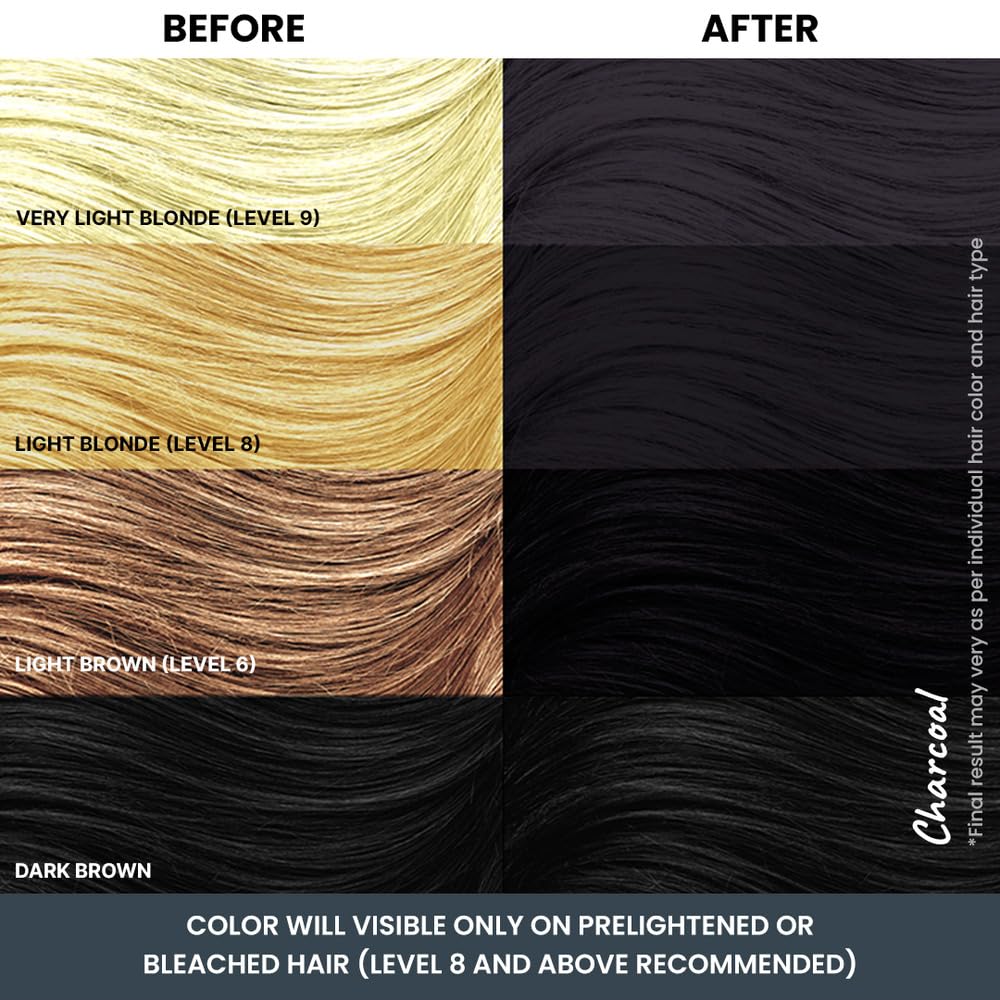 2.Oh! Italian Charcoal Grey Hair Color DIY Kit | Semi-Permanent Color + Bleach for Highlights | With Plex & Argan Oil | Lightening Kit for Women & Men
